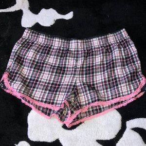 VS Plaid pajama shorts